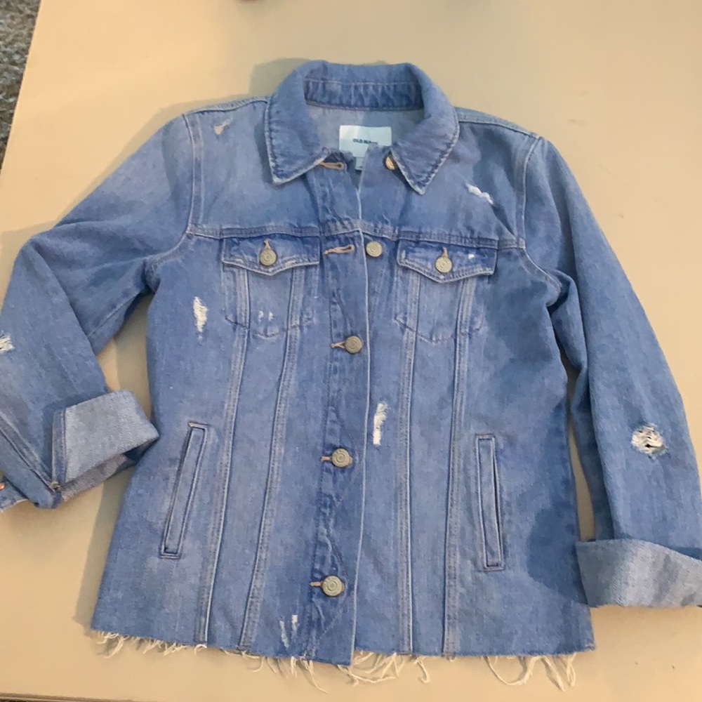 WOMENS OLD NAVY LIGHT BLUE DENIM JEAN JACKET